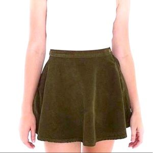 Rare Green American Apparel Corduroy Skirt Large